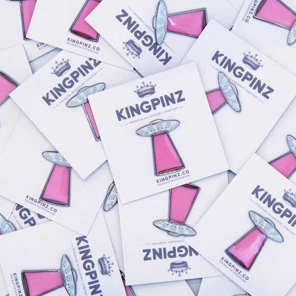 UFO Lapel Pin - Red - Picture 2 of 4